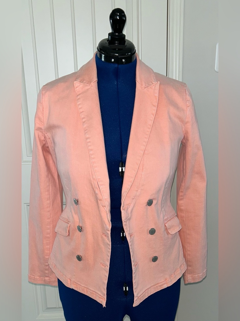 INC International Concepts Peach Double-Breasted Blazer